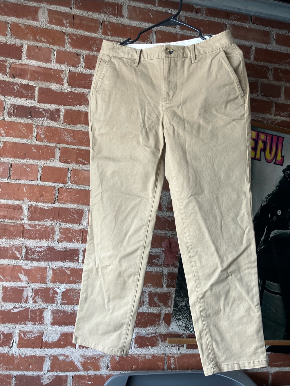 NWT Women's Straight-Leg Chino Trousers in Tan